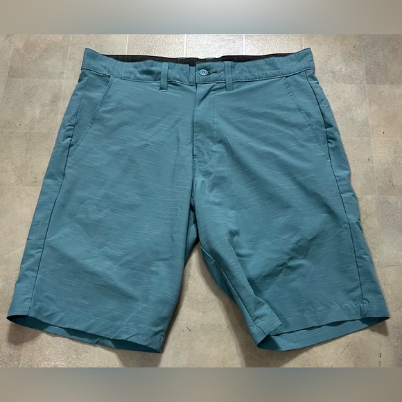 Burnside Aqua Stripe Shorts Size 34 - Picture 1 of 12
